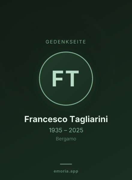 Gedenkportrait von Francesco Tagliarini