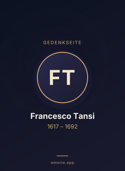 Gedenkportrait von Francesco Tansi