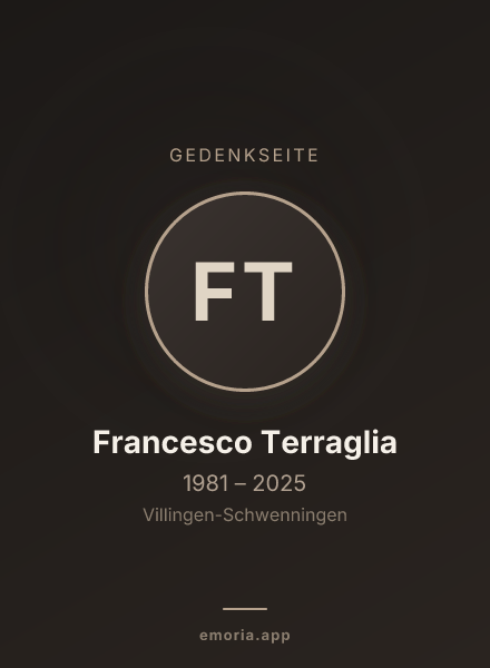Gedenkportrait von Francesco Terraglia