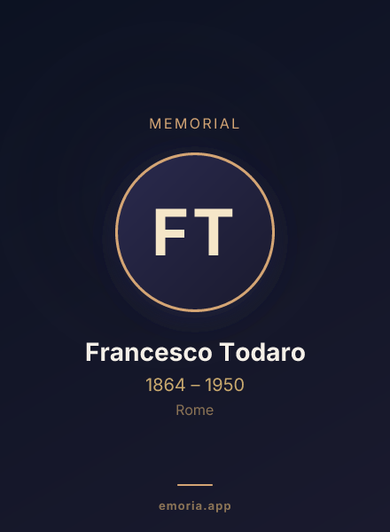 Memorial portrait of Francesco Todaro