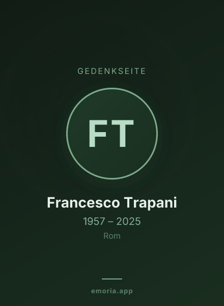 Gedenkportrait von Francesco Trapani