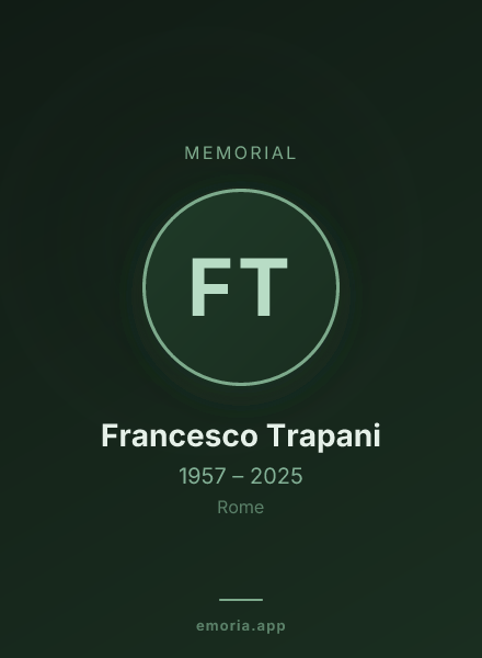 Memorial portrait of Francesco Trapani
