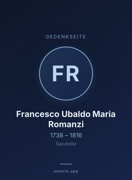 Gedenkportrait von Francesco Ubaldo Maria Romanzi