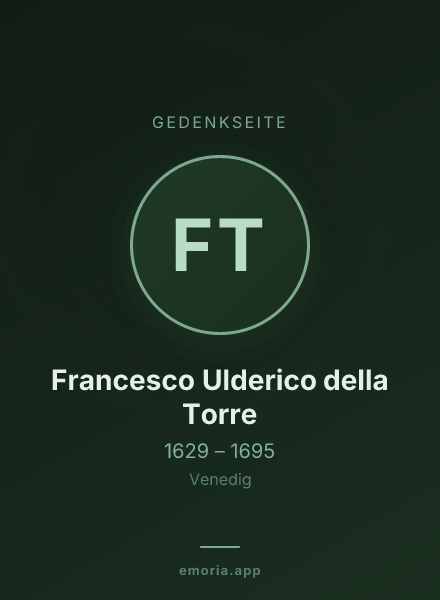 Gedenkportrait von Francesco Ulderico della Torre