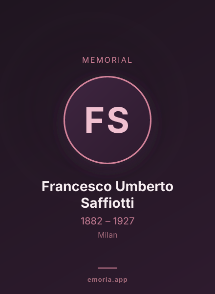 Memorial portrait of Francesco Umberto Saffiotti