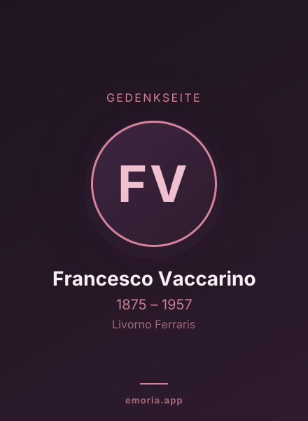 Gedenkportrait von Francesco Vaccarino