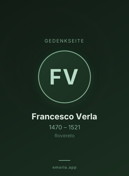 Gedenkportrait von Francesco Verla