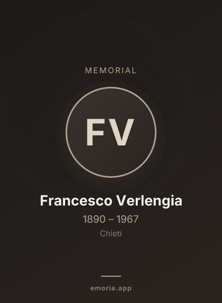 Memorial portrait of Francesco Verlengia