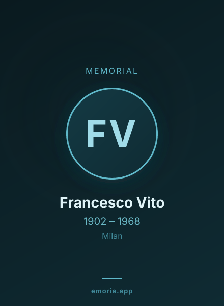 Memorial portrait of Francesco Vito