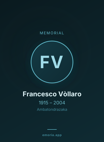Memorial portrait of Francesco Vòllaro