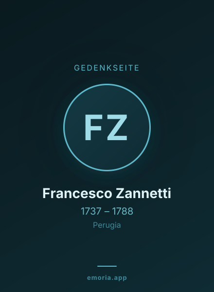 Gedenkportrait von Francesco Zannetti