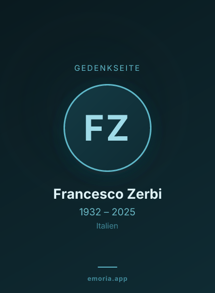 Gedenkportrait von Francesco Zerbi