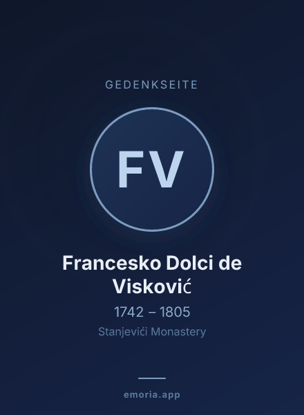 Gedenkportrait von Francesko Dolci de Visković