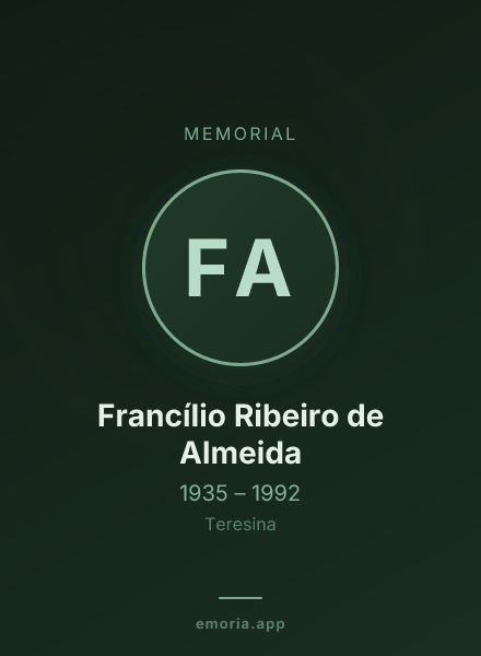 Memorial portrait of Francílio Ribeiro de Almeida