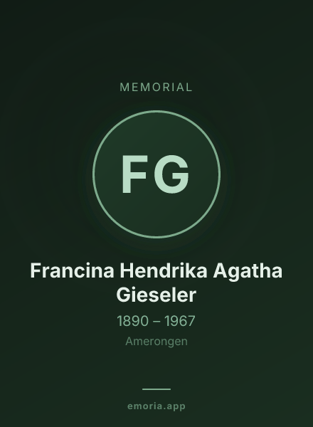 Memorial portrait of Francina Hendrika Agatha Gieseler