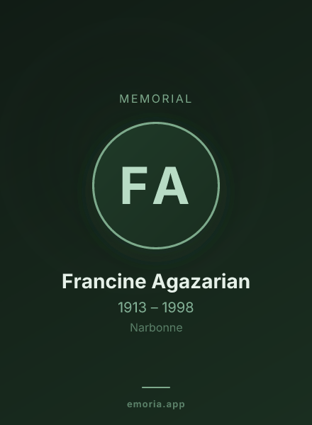 Memorial portrait of Francine Agazarian