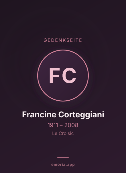 Gedenkportrait von Francine Corteggiani
