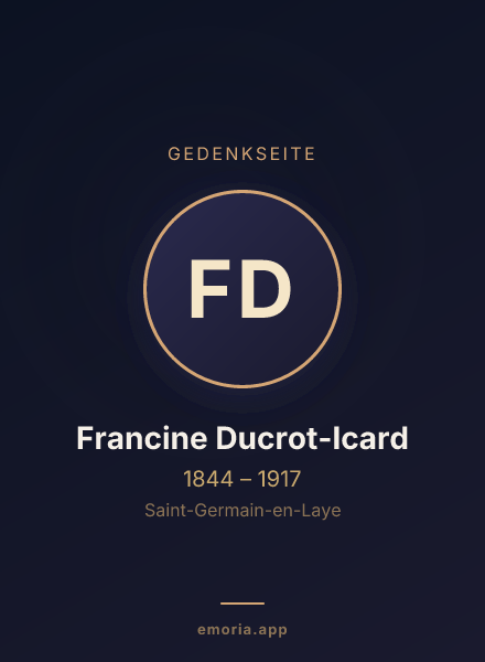 Gedenkportrait von Francine Ducrot-Icard