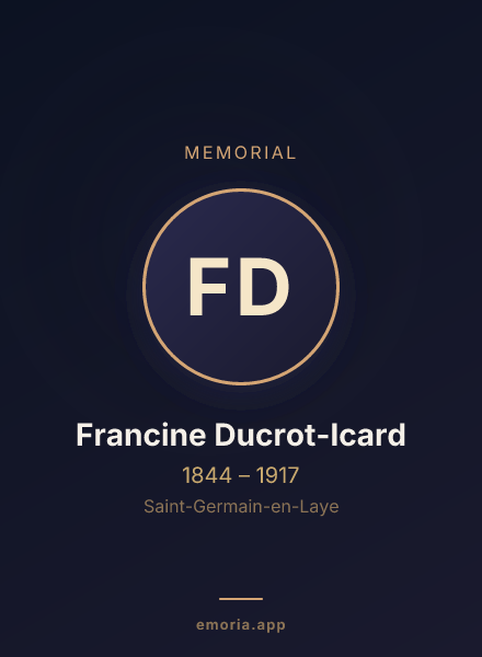 Memorial portrait of Francine Ducrot-Icard