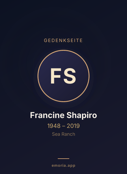 Gedenkportrait von Francine Shapiro