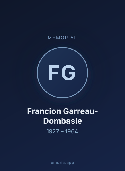 Memorial portrait of Francion Garreau-Dombasle