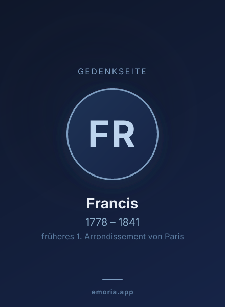 Gedenkportrait von Francis