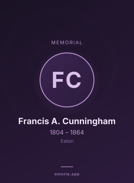 Memorial portrait of Francis A. Cunningham
