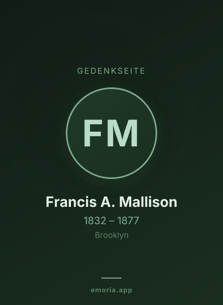 Gedenkportrait von Francis A. Mallison