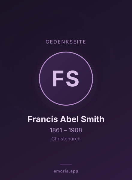 Gedenkportrait von Francis Abel Smith