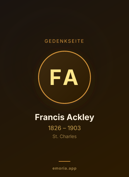 Gedenkportrait von Francis Ackley