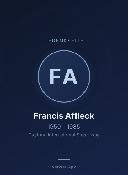 Gedenkportrait von Francis Affleck
