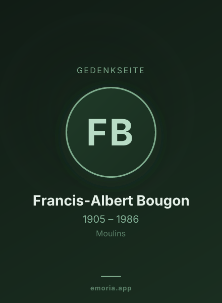 Gedenkportrait von Francis-Albert Bougon