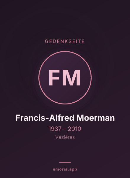 Gedenkportrait von Francis-Alfred Moerman