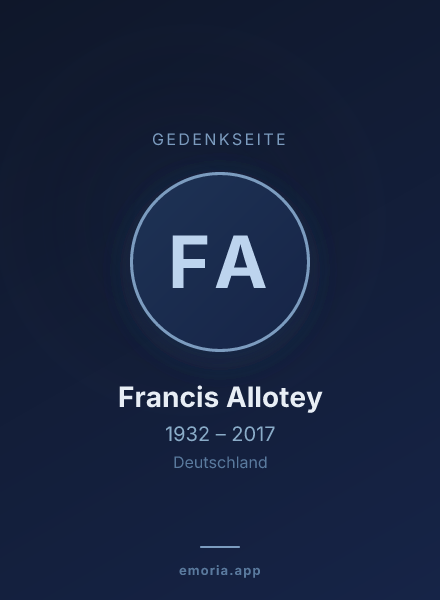 Gedenkportrait von Francis Allotey