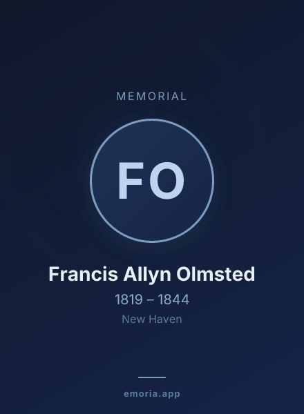 Memorial portrait of Francis Allyn Olmsted