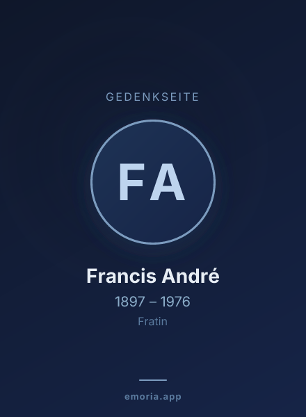 Gedenkportrait von Francis André