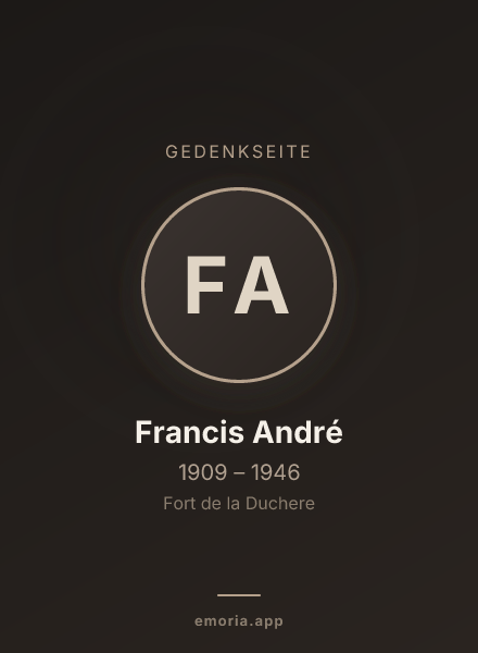 Gedenkportrait von Francis André