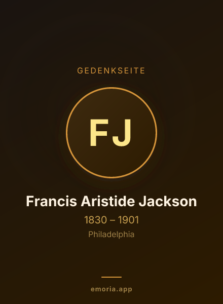 Gedenkportrait von Francis Aristide Jackson