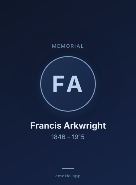 Memorial portrait of Francis Arkwright