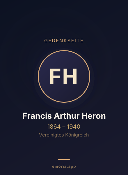 Gedenkportrait von Francis Arthur Heron