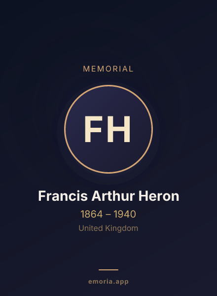 Memorial portrait of Francis Arthur Heron
