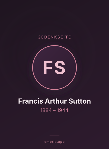 Gedenkportrait von Francis Arthur Sutton
