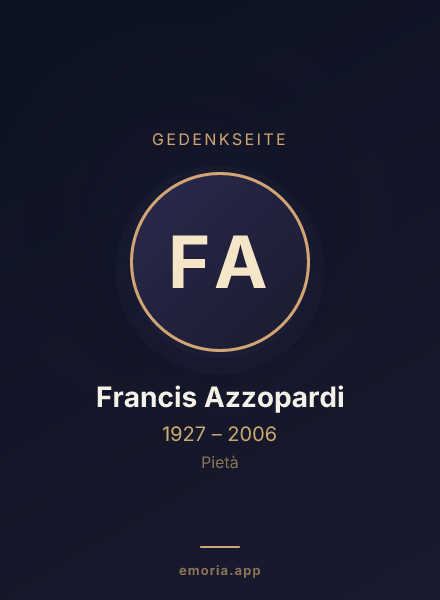 Gedenkportrait von Francis Azzopardi
