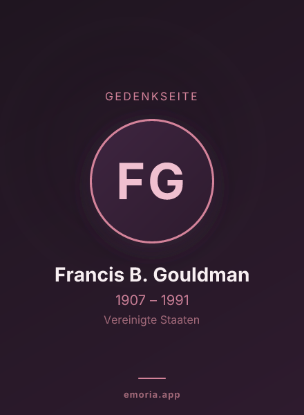Gedenkportrait von Francis B. Gouldman