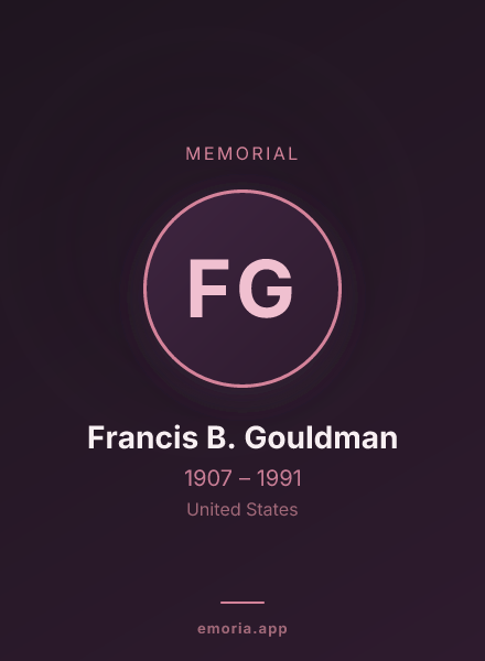 Memorial portrait of Francis B. Gouldman