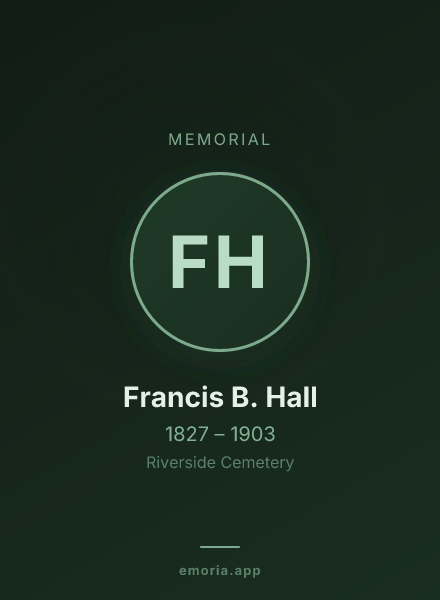 Memorial portrait of Francis B. Hall