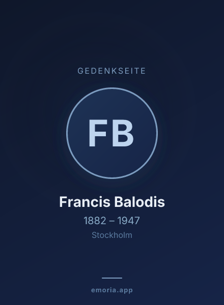 Gedenkportrait von Francis Balodis