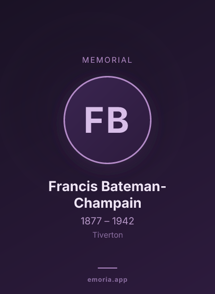 Memorial portrait of Francis Bateman-Champain