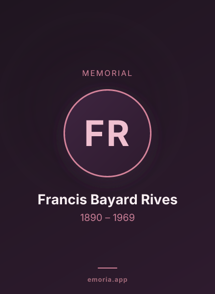 Memorial portrait of Francis Bayard Rives