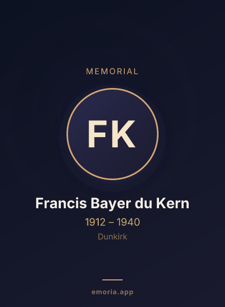 Memorial portrait of Francis Bayer du Kern